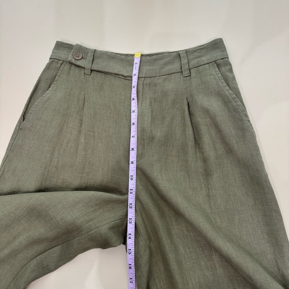 Madewell The Harlow High Rise Wide Leg Pant in 100% Linen in Distant Surplus 2 - Picture 10 of 16